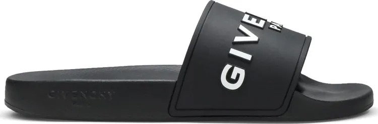 Сандалии Givenchy Slide Black White, черный