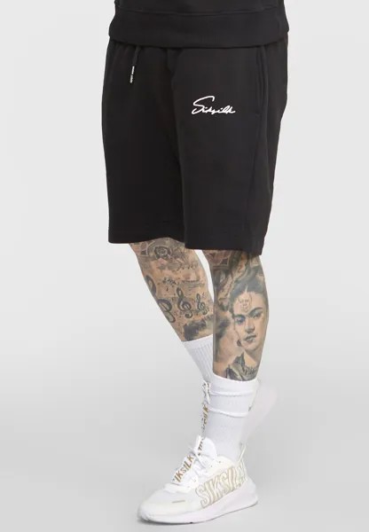 Шорты Script Embroidery SIKSILK, черный