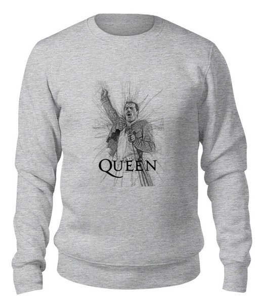 Свитшот унисекс Printio Freddie mercury - queen серый XS