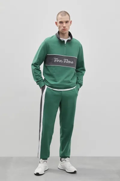 Спортивные брюки мужские Finn Flare FBD210113 зеленые 2XL