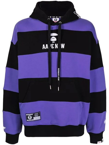 AAPE BY *A BATHING APE® полосатое худи с кулиской