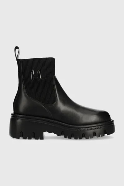 Кожаные ботинки челси Карла Лагерфельда KOMBAT KC Karl Lagerfeld, черный