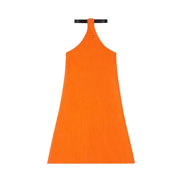 Мини-платье из джерси Courrèges, Sunset Orange