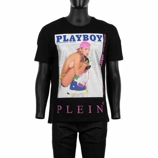 Футболка PHILIPP PLEIN x PLAYBOY Crystals w. Скейтерша Джули Кларк Блэк 08398