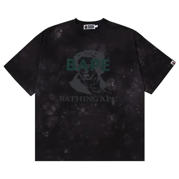 Футболка BAPE Tie Dye Bathing Ape 'Black', черный