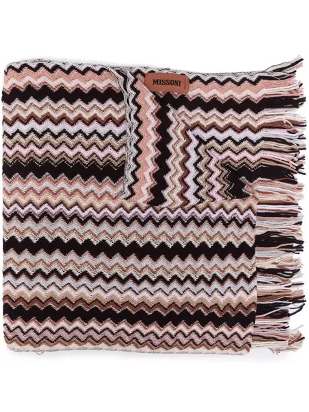 Missoni шарф с узором зигзаг