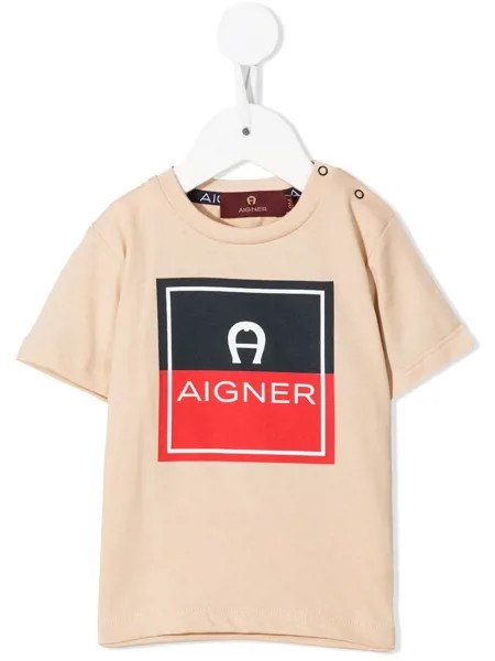 Aigner Kids футболка с логотипом