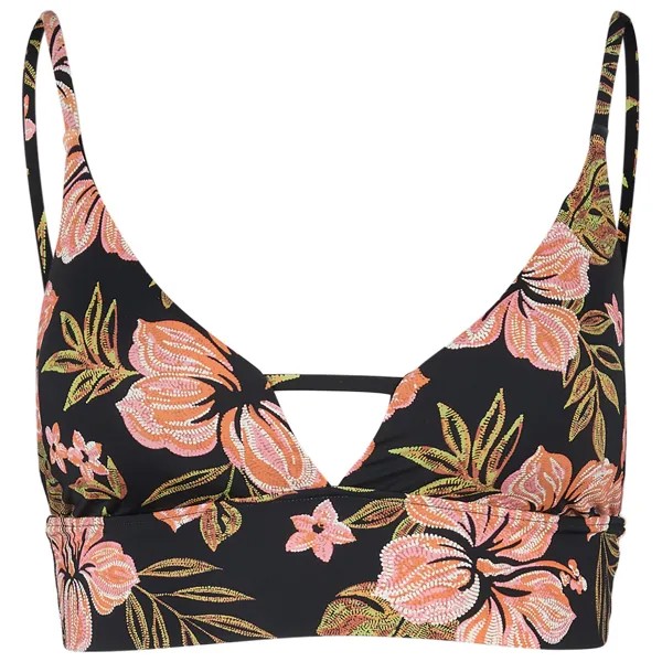 Верх бикини Billabong Women's Hooked On Tropics V Neck Cami, цвет Black Pebble