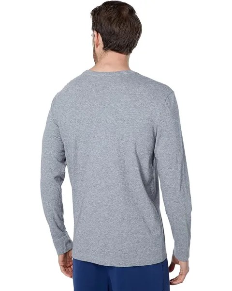 Футболка Life is Good Red, White & Brew Long Sleeve Crusher-Lite Tee, цвет Heather Gray