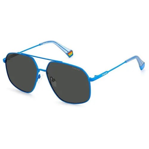 Солнцезащитные очки Polaroid Polaroid PLD 6173/S MVU M9 PLD 6173/S MVU M9, голубой