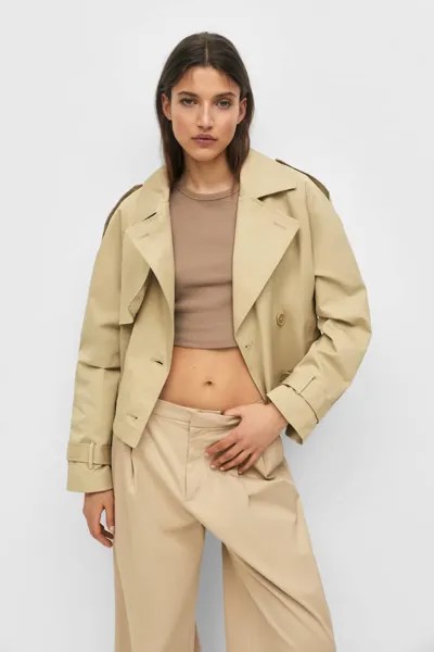 Короткий плащ Pull&Bear, песочный