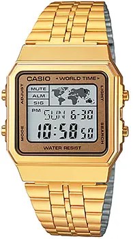 Японские наручные  мужские часы Casio A500WGA-9. Коллекция Vintage