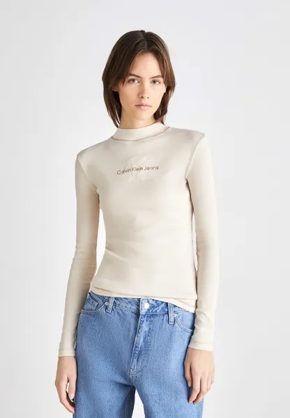 Футболка с длинным рукавом Hero Monologue Long Sleeve Calvin Klein Jeans, слоновая кость