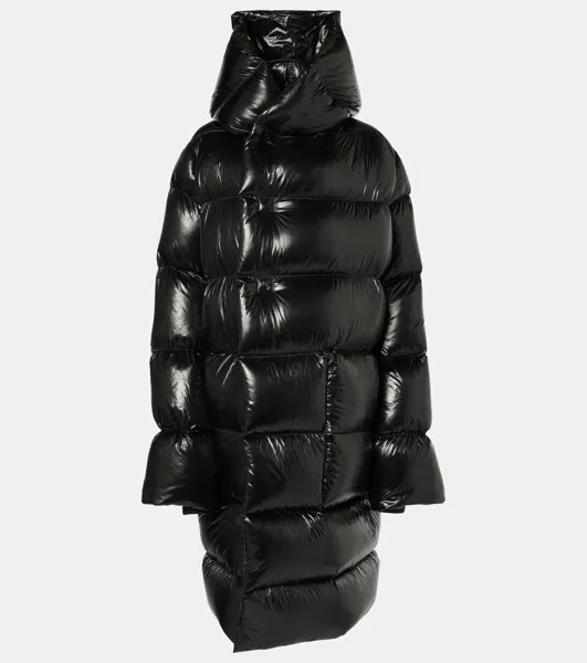 Пальто с пуховыми вставками Rick Owens, черный