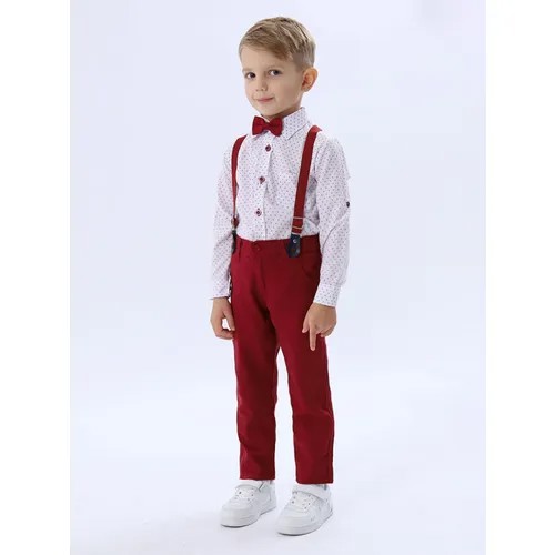 Комплект одежды TOGI, размер 98, бордовый, белый