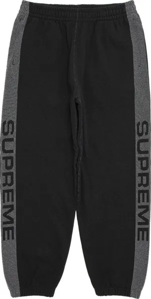 Спортивные брюки Supreme Jacquard Stripe 'Black', черный