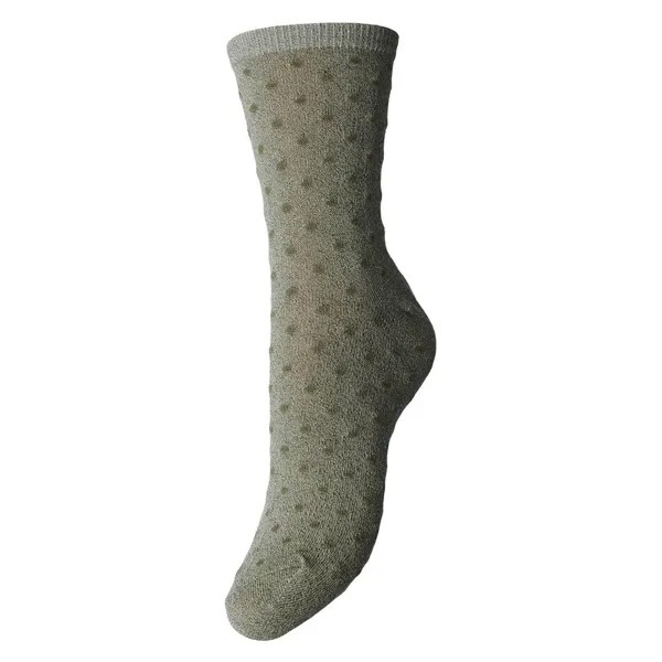 Носки Pieces Sebby Glitter 17094859 Long, зеленый