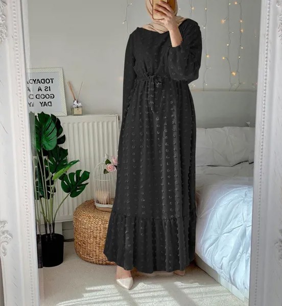 Мусульманская Мода Abaya Турция марокканский кафтан женское платье маленькие волосы мяч мусульманское платье большого размера платья для вы...