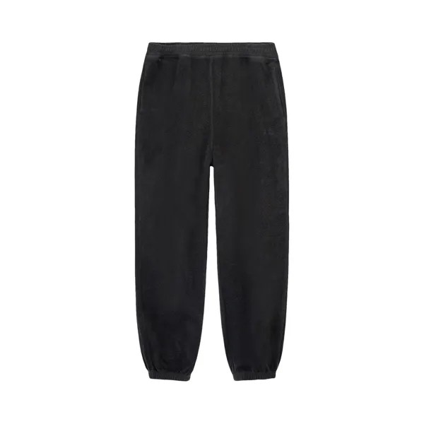Флисовые брюки Stussy наизнанку, черные