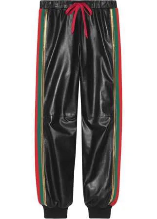 Gucci спортивные брюки с лампасами в полоску Web