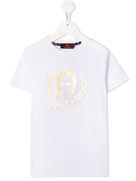 Aigner Kids футболка с логотипом