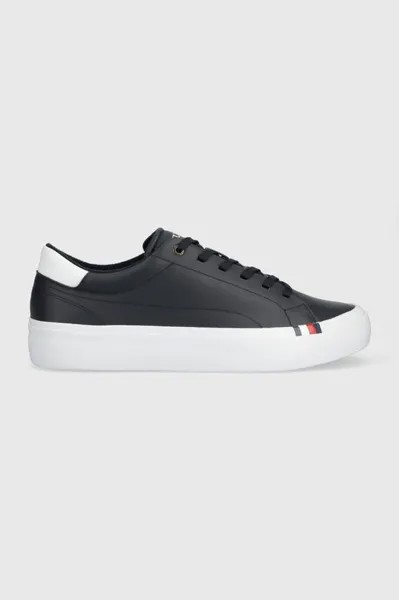 Кожаные кроссовки MODERN VULC LTH LOW WL Tommy Hilfiger, темно-синий