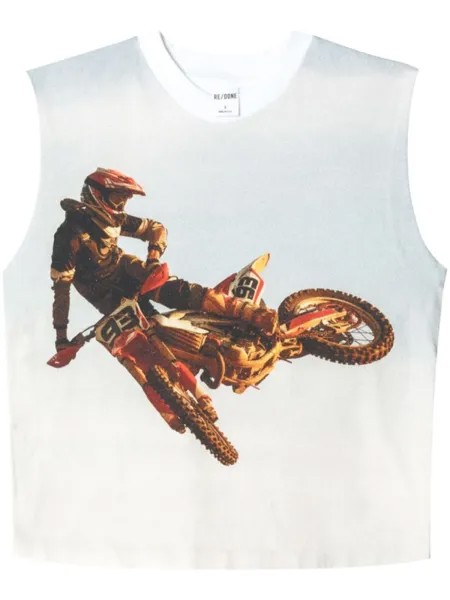 RE/DONE топ с принтом Baby Muscle Motocross, белый