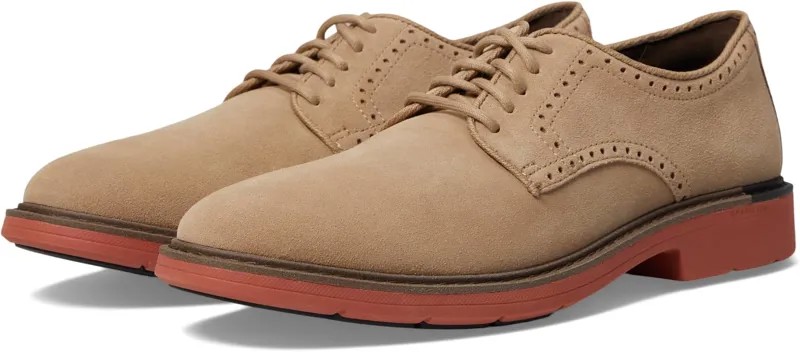 Оксфорды Go-To Plain Toe Oxford Cole Haan, цвет Dark Latte Suede/Truffle/Redwood