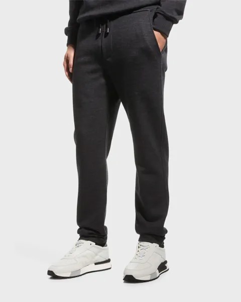 Мужские спортивные брюки из смесовой шерсти Isaia, цвет Charcoal