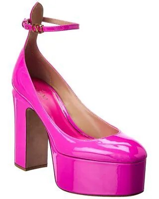 Valentino Vlogo 120 Женские лакированные туфли на платформе с ремешком на щиколотке, розовые 36,5