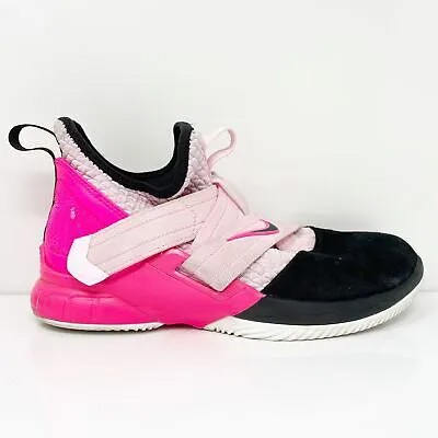 Розовые баскетбольные кроссовки Nike Girls Lebron Soldier XII AA1352-666, размер 7 лет