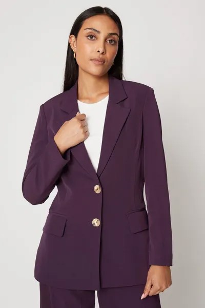 Однобортный пиджак Petite с пуговицами Wallis, фиолетовый