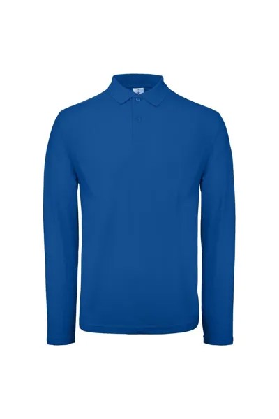 Рубашка поло с длинным рукавом Collection B&C, синий