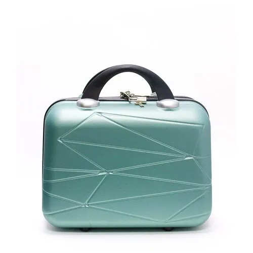 Ручная кладь сумка мини чемодан из ударопрочного ABS пластика вес 0.9 кг размер 24х29х15 цвет зеленый