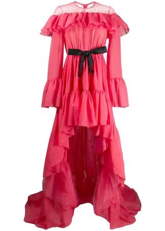 Giambattista Valli платье асимметричного кроя с оборками