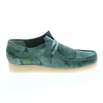 Clarks Wallabee 26164634 Мужские зеленые замшевые оксфорды и туфли на шнуровке в стиле кэжуал