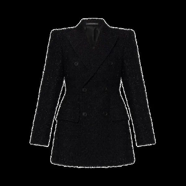 Куртка Balenciaga Hourglass Tweed 'Black', черный
