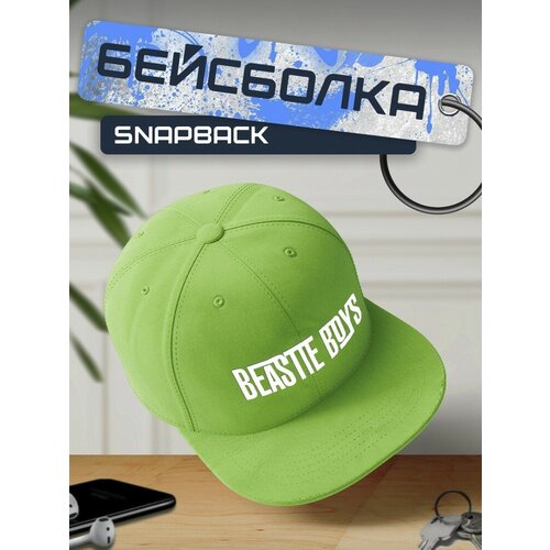 Бейсболка, кепка зеленая с белым принтом МУзыка Beastie Boys - 83
