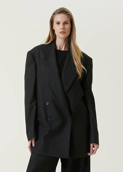 Шерстяная куртка антрацитового цвета Dries Van Noten