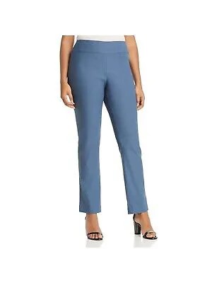 NIC+ZOE Женские синие эластичные брюки прямого кроя для работы на работу 18W