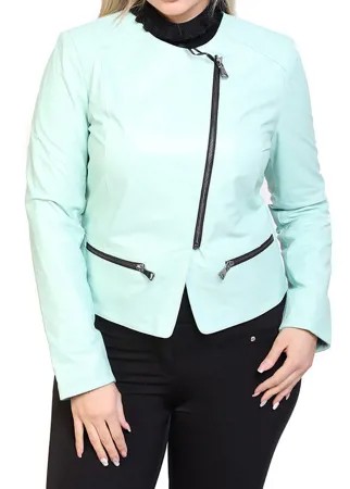 Кожаная куртка женская EXPO FUR S.7 зеленая 48
