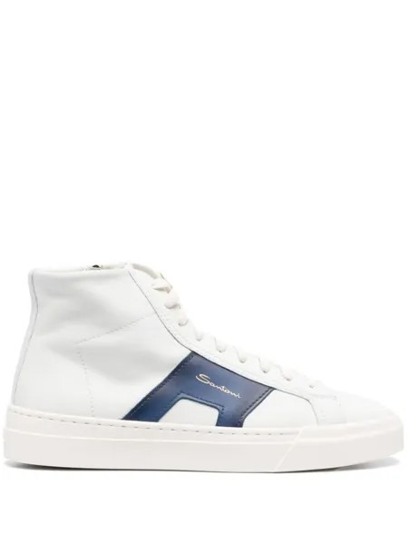 Santoni кеды с пряжками, белый