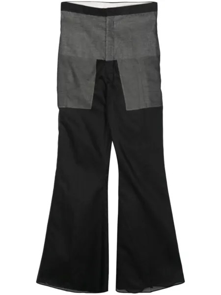 Rick Owens брюки Dirt Bolan с завышенной талией, черный