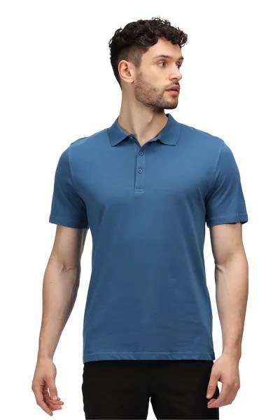 Рубашка поло с короткими рукавами из хлопка Coolweave 'Sinton' Regatta, синий