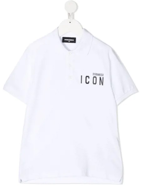 Dsquared2 Kids рубашка поло с логотипом Icon на груди