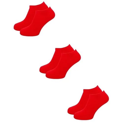 Носки LorenzLine, 3 пары, размер 41/42, красный