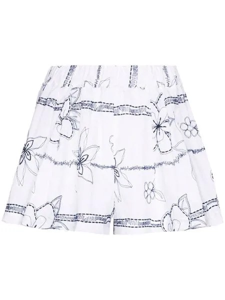 Silvia Tcherassi Leila floral embroidery mini skirt