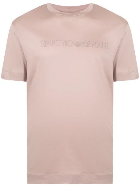 Emporio Armani logo-embossed cotton T-shirt