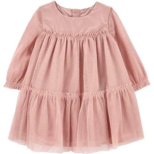 Комплект одежды  Carter's для девочек, платье и трусы, нарядный стиль, размер 9M, розовый