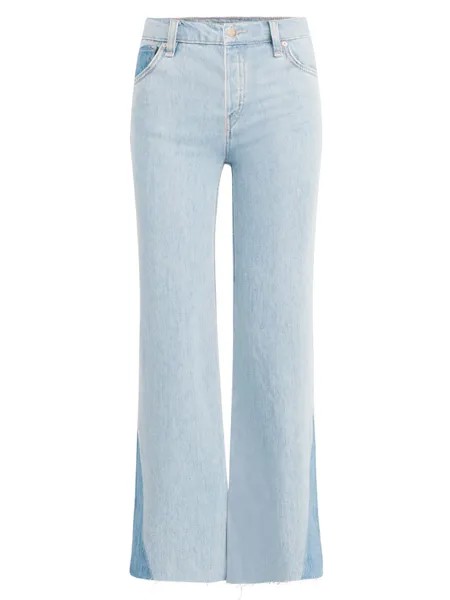Широкие укороченные джинсы Rose с высокой посадкой Hudson Jeans, синий